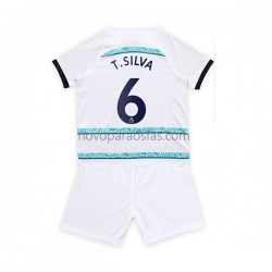 Camisolas Chelsea T. Silva 6 Criança Visitante 2022-2023 Manga Curta