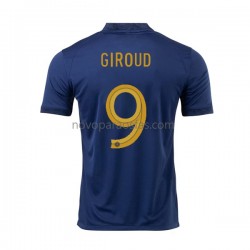 Camisolas França Olivier Giroud 9 Homem Casa Copa do Mundo 2022 Manga Curta