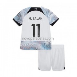 Camisolas Liverpool M.Salah 11 Criança Visitante 2022-2023 Manga Curta