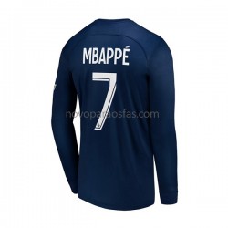 Camisolas Paris Saint-Germain Mbappé 7 Homem Casa 2022-2023 Manga Comprida