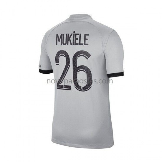 Camisolas Paris Saint-Germain Mukiele 26 Homem Visitante 2022-2023 Manga Curta