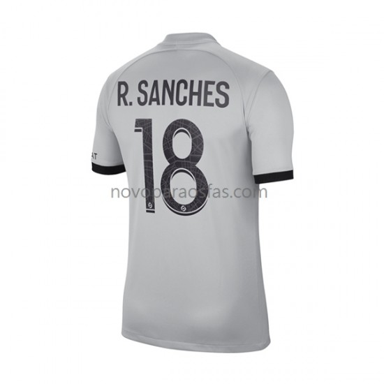 Camisolas Paris Saint-Germain R.Sanches 18 Homem Visitante 2022-2023 Manga Curta