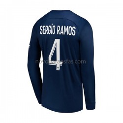Camisolas Paris Saint-Germain Sergio Ramos 4 Homem Casa 2022-2023 Manga Comprida