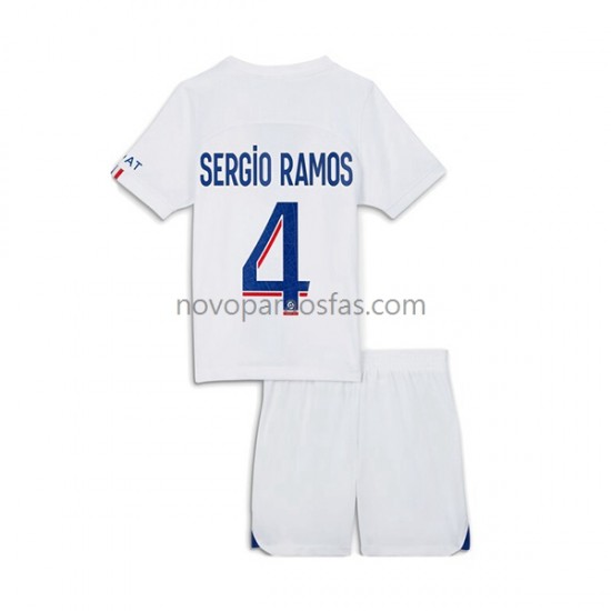 Camisolas Paris Saint-Germain Sergio Ramos 4 Criança Alternativo 2022-2023 Manga Curta