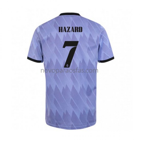Camisolas Real Madrid Eden Hazard 7 Homem Visitante 2022-2023 Manga Curta