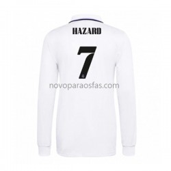 Camisolas Real Madrid Eden Hazard 7 Homem Casa 2022-2023 Manga Comprida