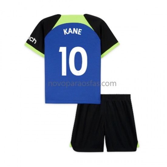 Camisolas Tottenham Hotspur Harry Kane 10 Criança Visitante 2022-2023 Manga Curta