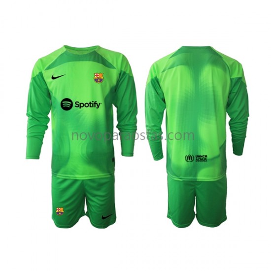 Camisolas FC Barcelona Guarda-redes Criança Casa 2022-2023 Manga Comprida