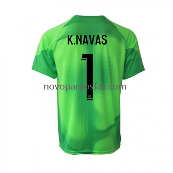Camisolas Paris Saint-Germain Keylor Navas 1 Guarda-redes Homem Casa 2022-2023 Manga Curta