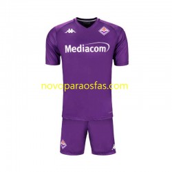 Camisolas ACF Fiorentina Criança Casa 2024-2025 Manga Curta