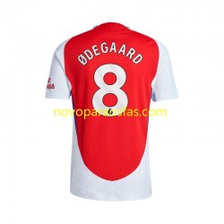 Camisolas Arsenal Martin Odegaard 8 Homem Casa 2024-2025 Manga Curta