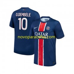 Camisolas Paris Saint-Germain Ousmane Dembele 10 Homem Casa 2024-2025 Manga Curta