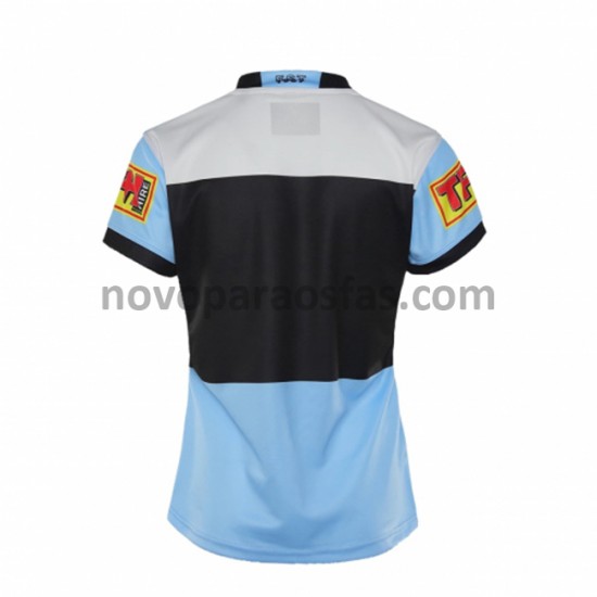 Camisolas Cronulla Sutherland Sharks Rugby Casa 2021 Manga Curta