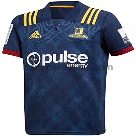 Camisolas Dunedin Highlanders Rugby Casa 2020 Manga Curta
