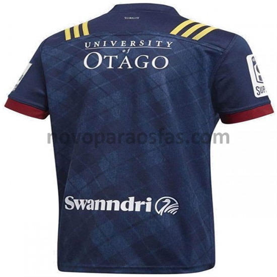 Camisolas Dunedin Highlanders Rugby Casa 2020 Manga Curta
