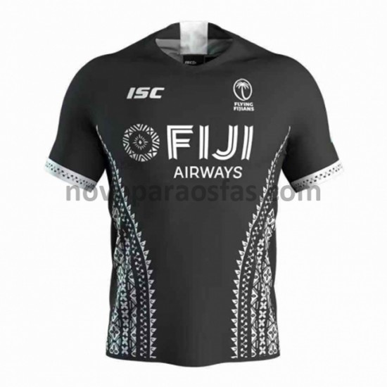 Camisolas Fijiana Rugby Visitante 2020 Manga Curta