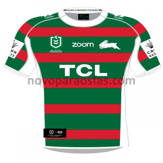 Camisolas South Sydney Rabbitohs Rugby Visitante 2021 Manga Curta