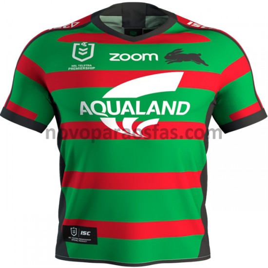 Camisolas South Sydney Rabbitohs Rugby Casa 2020 Manga Curta