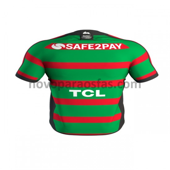 Camisolas South Sydney Rabbitohs Rugby Casa 2020 Manga Curta