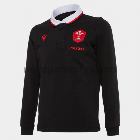 Camisolas Galesa Rugby Classic Visitante 2020-2021 Manga Comprida