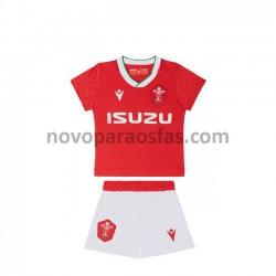 Camisolas Galesa Rugby Criança Casa 2020-2021 Manga Curta